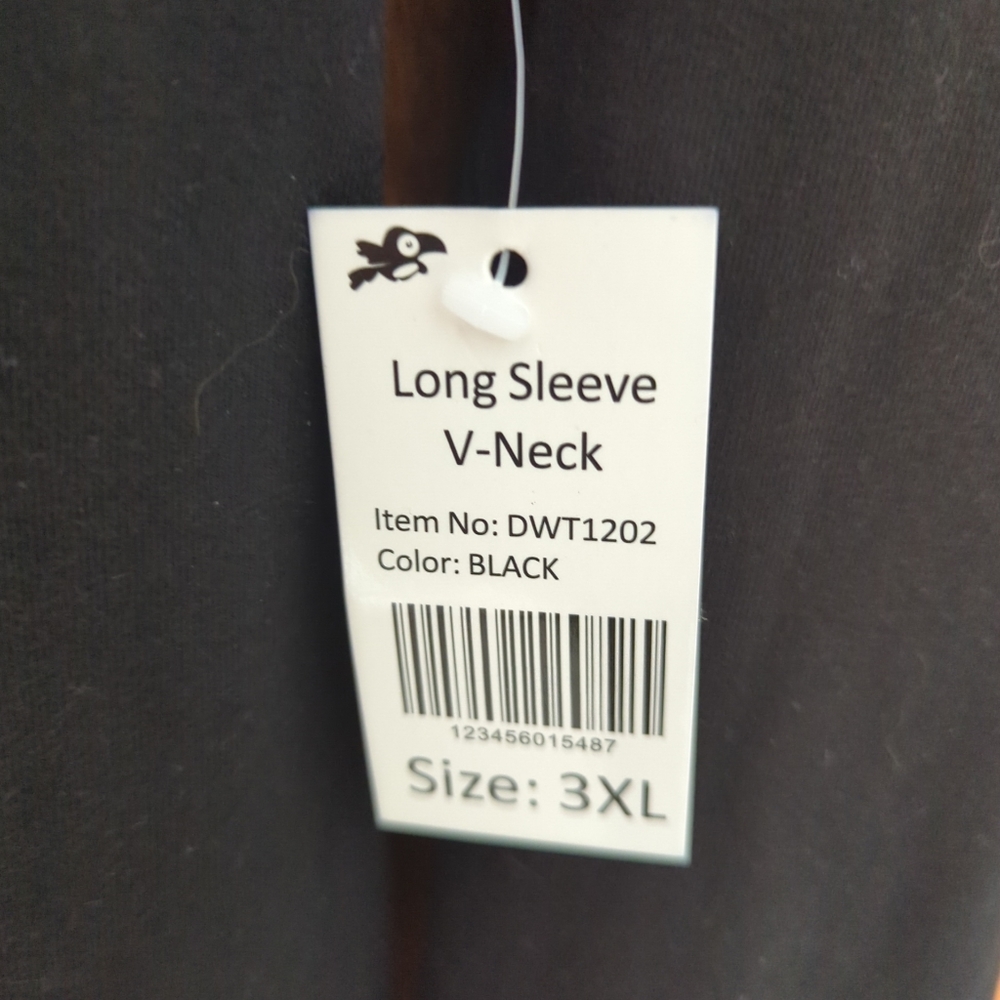 Women's NWT Dodo Black Long Sleeve Shirt Sz. 3XL Item # DWT1202 - Picture 3 of 6